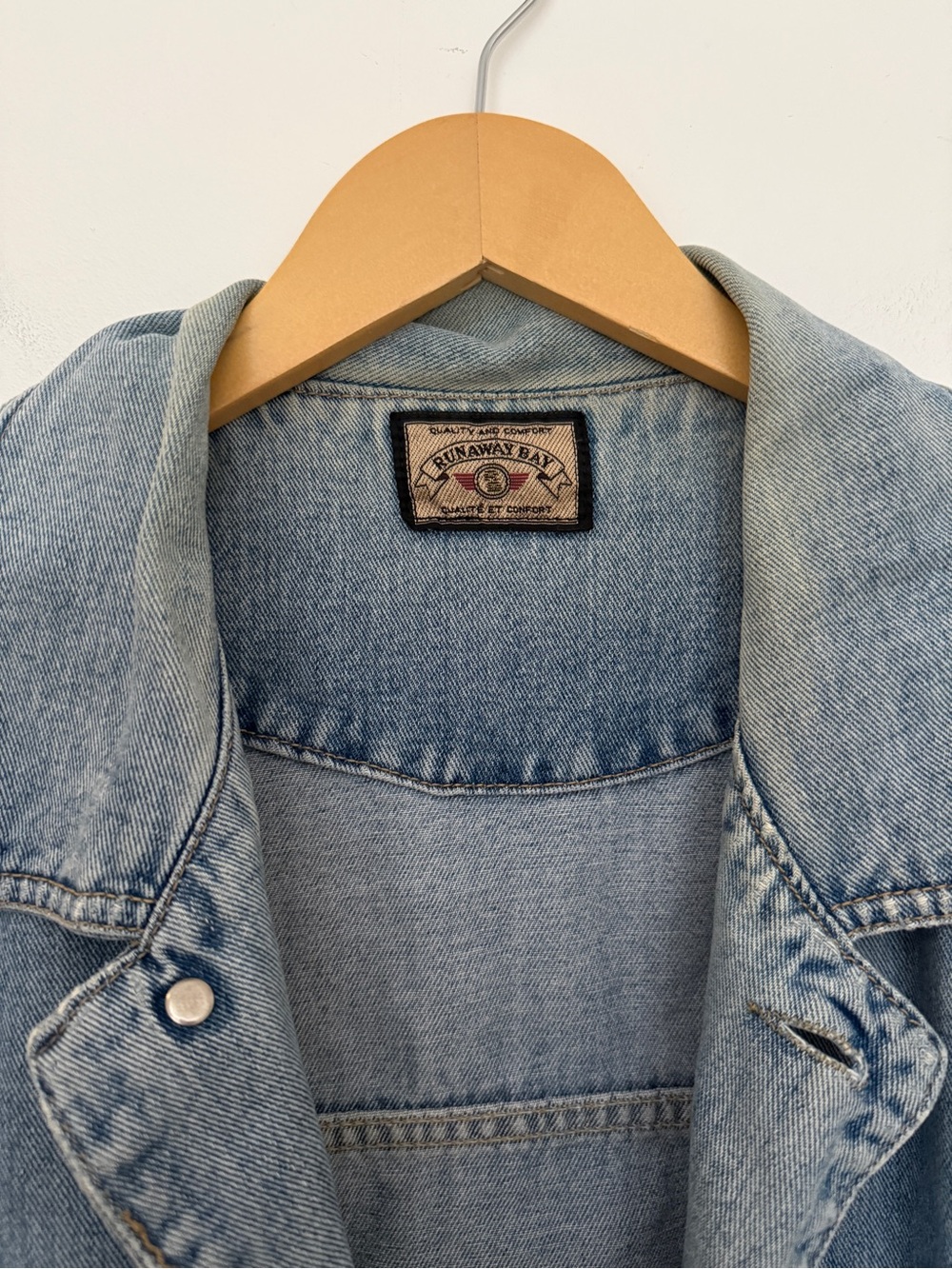 Vintage Long Denim Jacket - Oversized Relaxed Fit - Picture 2 of 4
